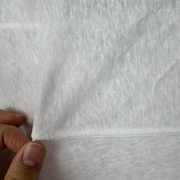 Madewell Eyelet White Relaxed V-Neck Tee Size Small - Picture 7 of 11